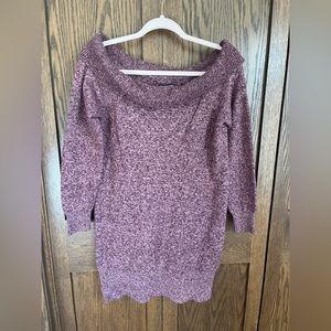 American Eagle Cozy Stretchy Off the Shoulder Sweater Dress